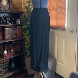 Joe Benbasset Small Long Skirt side splits Black stretchy